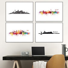 JUNIWORDS Poster mit Rahmen "Skylines" Geschenk Geburtstag Stadt DIN A4 A3 A2