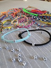 Surferarmband Armband Paracord 4mm Schiebeknoten Buchstabe Wählbar Viele Farben