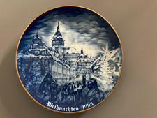 Weihnachtsteller 1993, kobalt