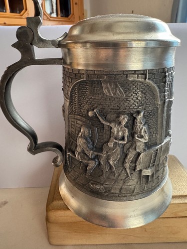 Zinn bierkrug mit deckel - mit,
