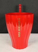 Piper Heidsieck Champagnerkühler, Flaschenkühler, rot, mit Griff Eiskühler, Neu!