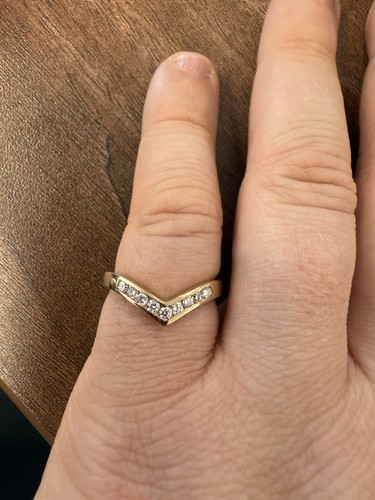 Ring gelbgold wishbone - ring,