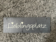 Holzschild Deko Spruch Lieblingsplatz Wanddekor
