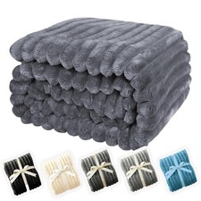 Wohnzimmer-Decke 450gsm: Flanell-Kuscheldecke Perfekt als Sofadecke & Wohndecke