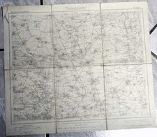 alte Landkarte auf Leinen -