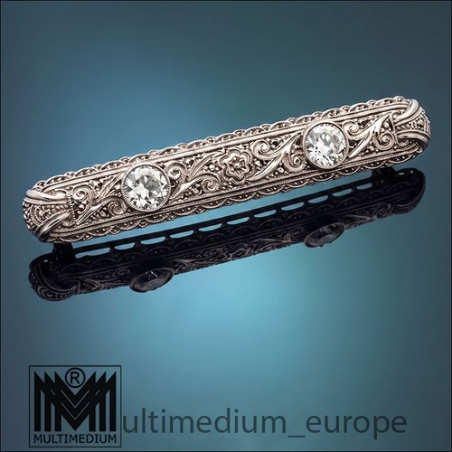 Blautopas jugendstil silber - blautopas,