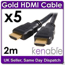 5 X 2M HDMI Goldbeschichtet