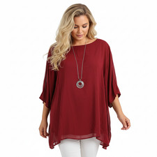 Sheego Bluse Tunika Chiffon