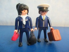 Pilot in + Stewardess in Koffer zu 4310 Flugzeug 4311 3186 Playmobil 8054