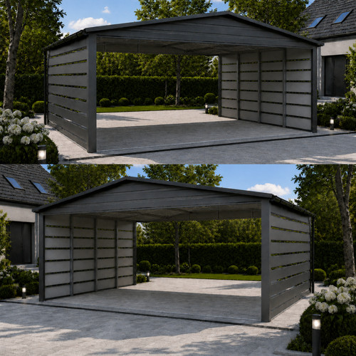 Modernes carport 5x5 - 5x5, metall