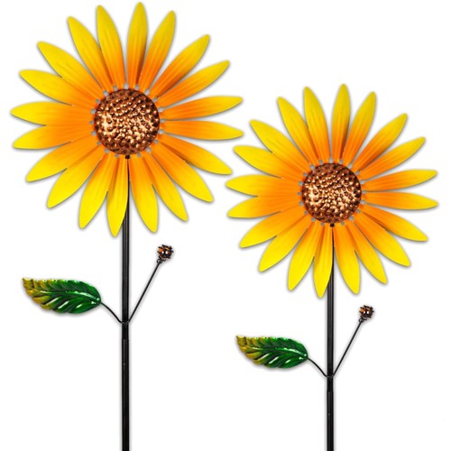 Windrad sonnenblume metall - sonnenblume,