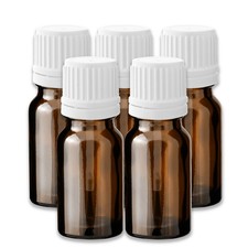 5x Braune Glasflasche 10 ml