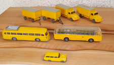 5 tlg Konvolut Wiking Bus LKW PKW Post gelb Modellbau 1:87 sammler