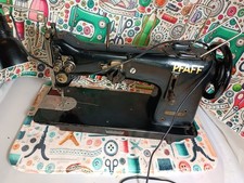 Industrie Nähmaschine  PFAFF 138-6  in Schwarz  Leder Jeans Seide Baumwolle