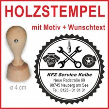 Holzstempel mit Wunschtext KFZ