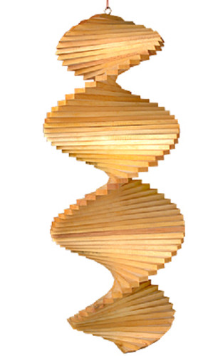 Windspiel spirale aus holz - spirale,