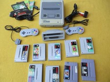 Nintendo Super Nitendo Konsole Controller 9 Spiele Kabel SNES