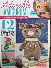 Entzückende Amigurumi 12 Spielzeugmuster Katze, Schmetterling, Lavendel Puppe Wohnmobil Rehkitz