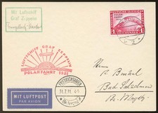 Zeppelin Polarfahrt Postkarte