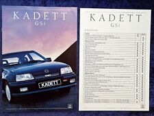 Opel Kadett GSI Prospekt 2.1989 Modelle: GSi, GSi 16 V,