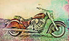 POSTER XXL POP ART GRAFFITI INDIAN MOTORRAD ABSTRAKT GRAFFITI POSTER -150x90