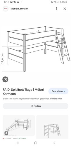 Hochbett tiago von - tiago, paidi