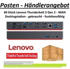 Posten & Händlerangebot - 60x Lenovo Thunderbolt 3 Gen2 Dockingstation 40AN