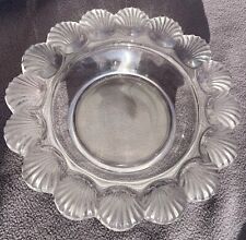 LALIQUE Schale mit Muschel-Rand satiniert signiert 1062 g