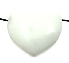 Herz gebohrt Schneequarz 35 mm