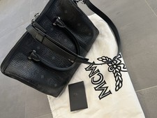 MCM Visetos Bowling Bag Schwarz Wie Neu !! Leder !