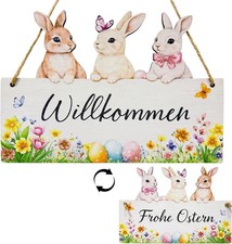 Willkommen schild ostern deko - willkommen,