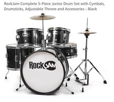 XDrum 16" Kinder Schlagzeug Beginner Drum Set Trommel Becken Sticks Schwarz