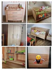 Wellemöbel Babyzimmer / Kinderzimmer, Bett, Schrank, Regale, Wickeltisch