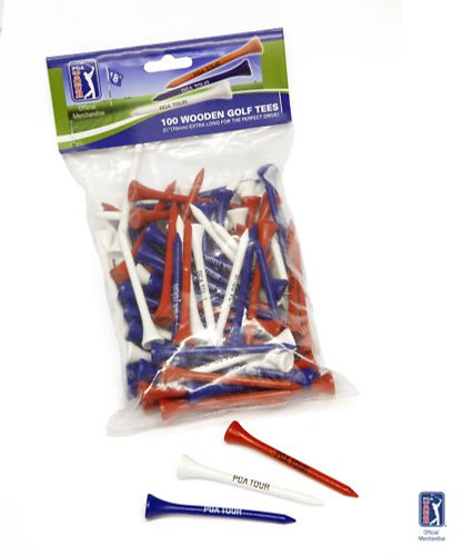 Pga tour 100 golf tees - pga, pack