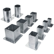 Pfostenträger Aufschraubanker Bodenhülse Zaunträger Feuerverzinkt von SOTECH