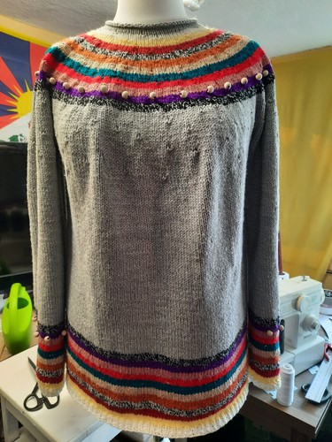 Gerade gestrickter pullover - gerade,