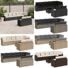 Gartenmöbel Sofa Garnitur Lounge Sitzgruppe 8/9-tlg. Poly Rattan mehrere Farben