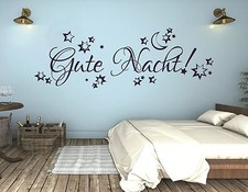 Wandtattoo, Wandspruch Kinderzimmer junge Mädchen Gute Nacht Mond Sterne pkm60