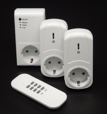 Smart Funkschalter / WiFi Steckdose Funksteckdose + Fernbedienung im Set - weiß