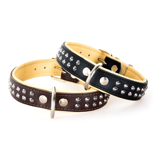Lederhalsband elegant mit - elegant,