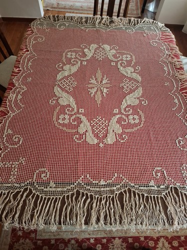 Tischdecke filetdecke mit - filetdecke,