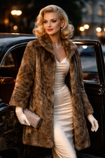 Vintage Bisam Pelzmantel