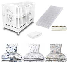 Babybett Gitterbett Weiß mit