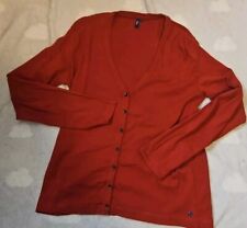 CECIL Strickjacke Damen Cardigan Jacke Gr. M Baumwolle Rostrot 