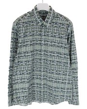 HANS UBBINK Shirt Herren XL Dehnbar Muster Bunt Freizeit