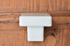 Möbelknopf eckig Porzellan weiß Möbelgriff Knöpfe Knauf Schublade Keramik