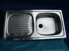 Edelstahl Spülauflage 1 Becken rechts, links Ablage Ca. 86 cm breit