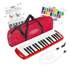32 Tasten Melodica Melodika Blas Instrument Musik Kinder Tasche Noten Set Rot