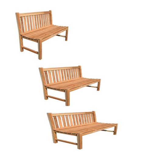 Premium teak gartenbank - teak,