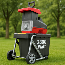 Garten Holz Häcksler Elektro mit Stopfer 2800W bis Ø 44 mm 60L Schredder ID7019